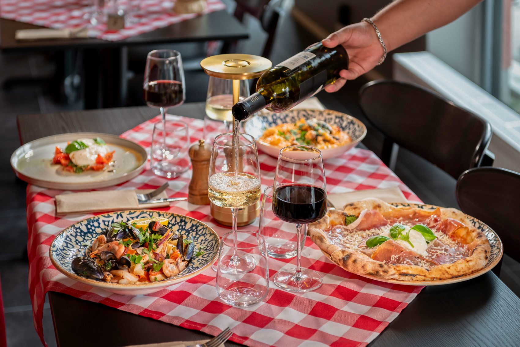 A table set for a group